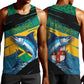 Personalized Afro-Jamaicans Fishing Men Tank Top Blue Marlin Fish