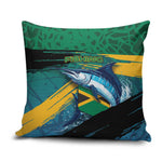 Afro-Jamaicans Fishing Pillow Cover Blue Marlin Fish
