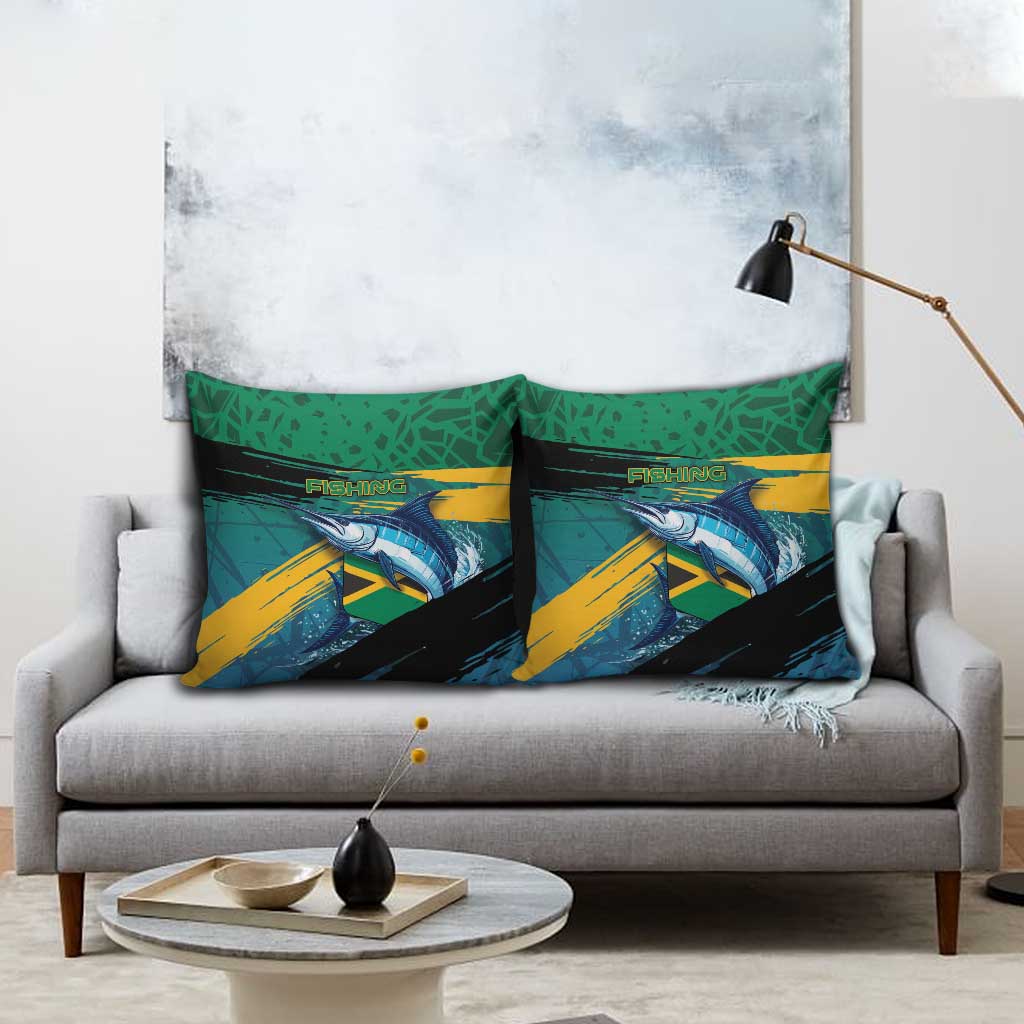 Afro-Jamaicans Fishing Pillow Cover Blue Marlin Fish