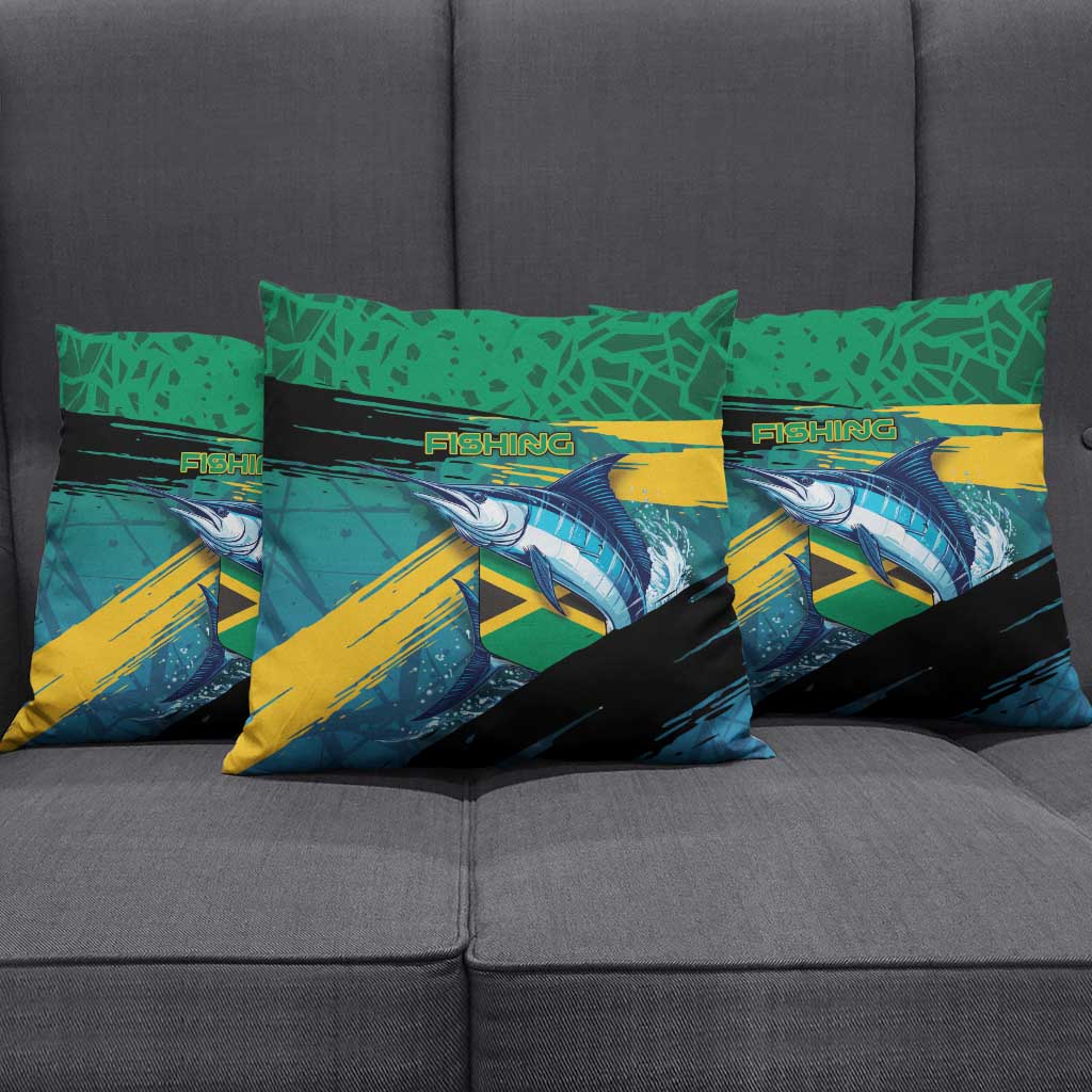Afro-Jamaicans Fishing Pillow Cover Blue Marlin Fish