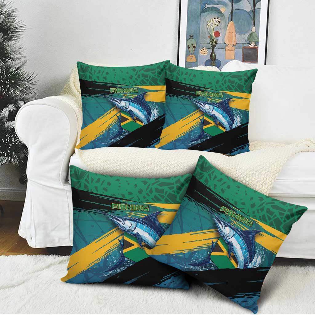 Afro-Jamaicans Fishing Pillow Cover Blue Marlin Fish