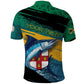 Personalized Afro-Jamaicans Fishing Polo Shirt Blue Marlin Fish