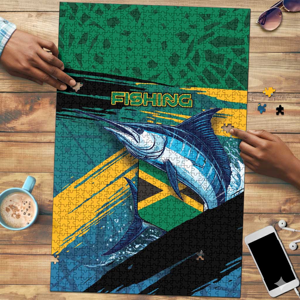 Afro-Jamaicans Fishing Puzzle Blue Marlin Fish
