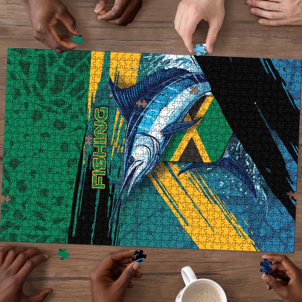 Afro-Jamaicans Fishing Puzzle Blue Marlin Fish