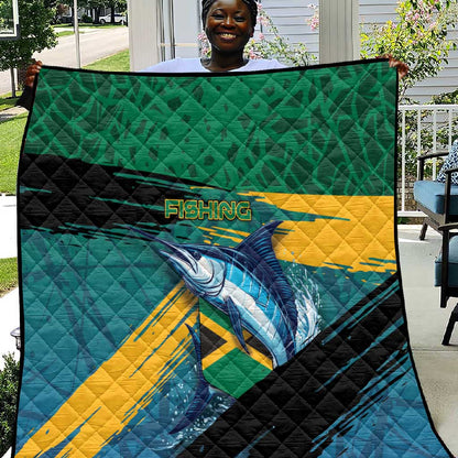 Afro-Jamaicans Fishing Quilt Blue Marlin Fish