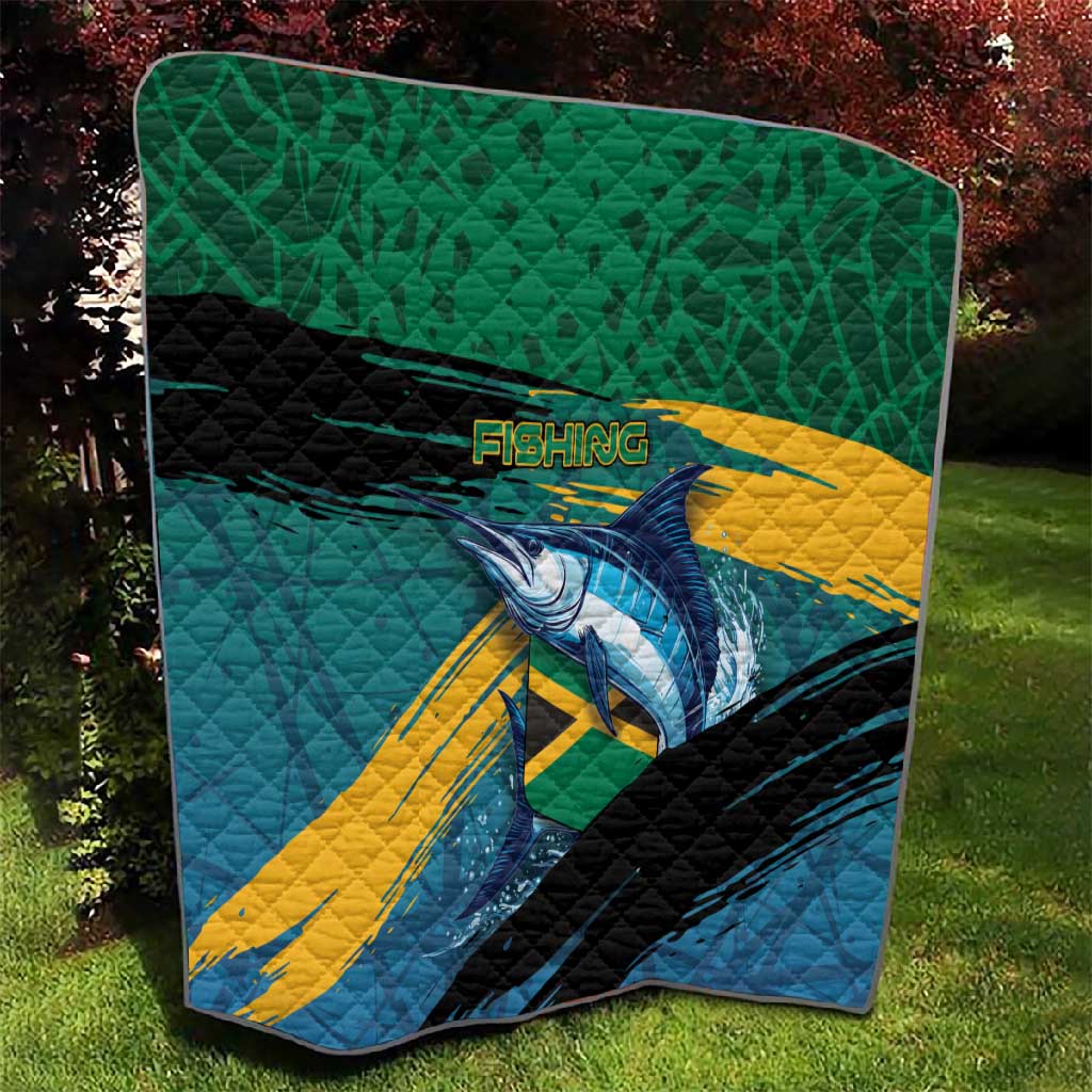 Afro-Jamaicans Fishing Quilt Blue Marlin Fish