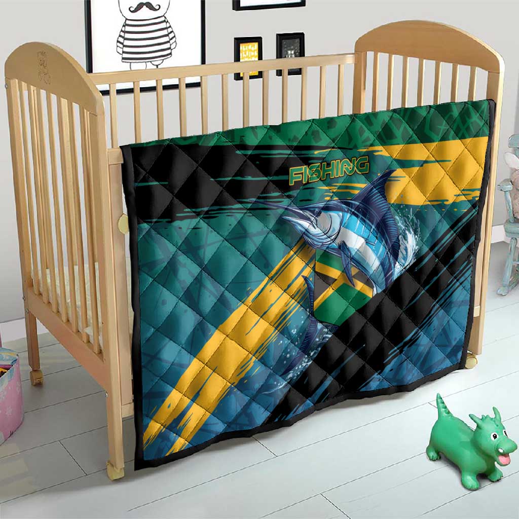 Afro-Jamaicans Fishing Quilt Blue Marlin Fish