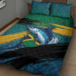 Afro-Jamaicans Fishing Quilt Bed Set Blue Marlin Fish