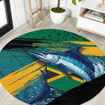 Afro-Jamaicans Fishing Round Carpet Blue Marlin Fish