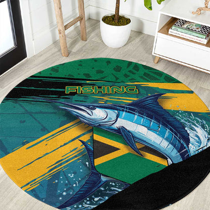 Afro-Jamaicans Fishing Round Carpet Blue Marlin Fish