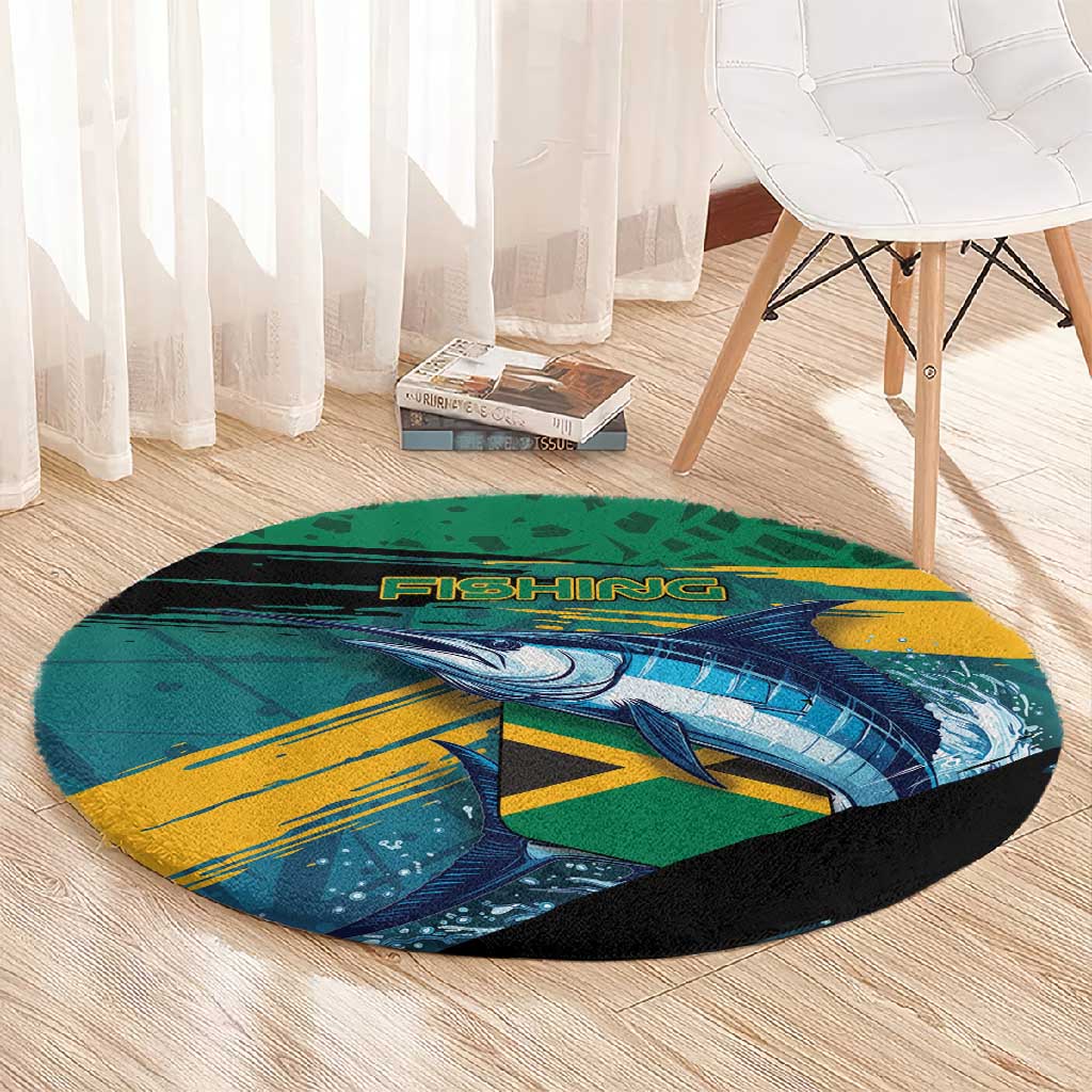 Afro-Jamaicans Fishing Round Carpet Blue Marlin Fish