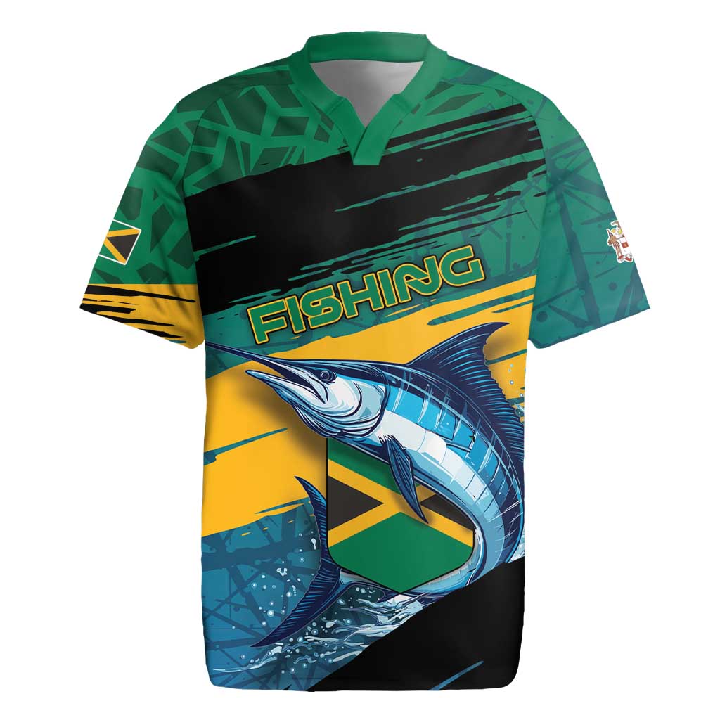 Personalized Afro-Jamaicans Fishing Rugby Jersey Blue Marlin Fish