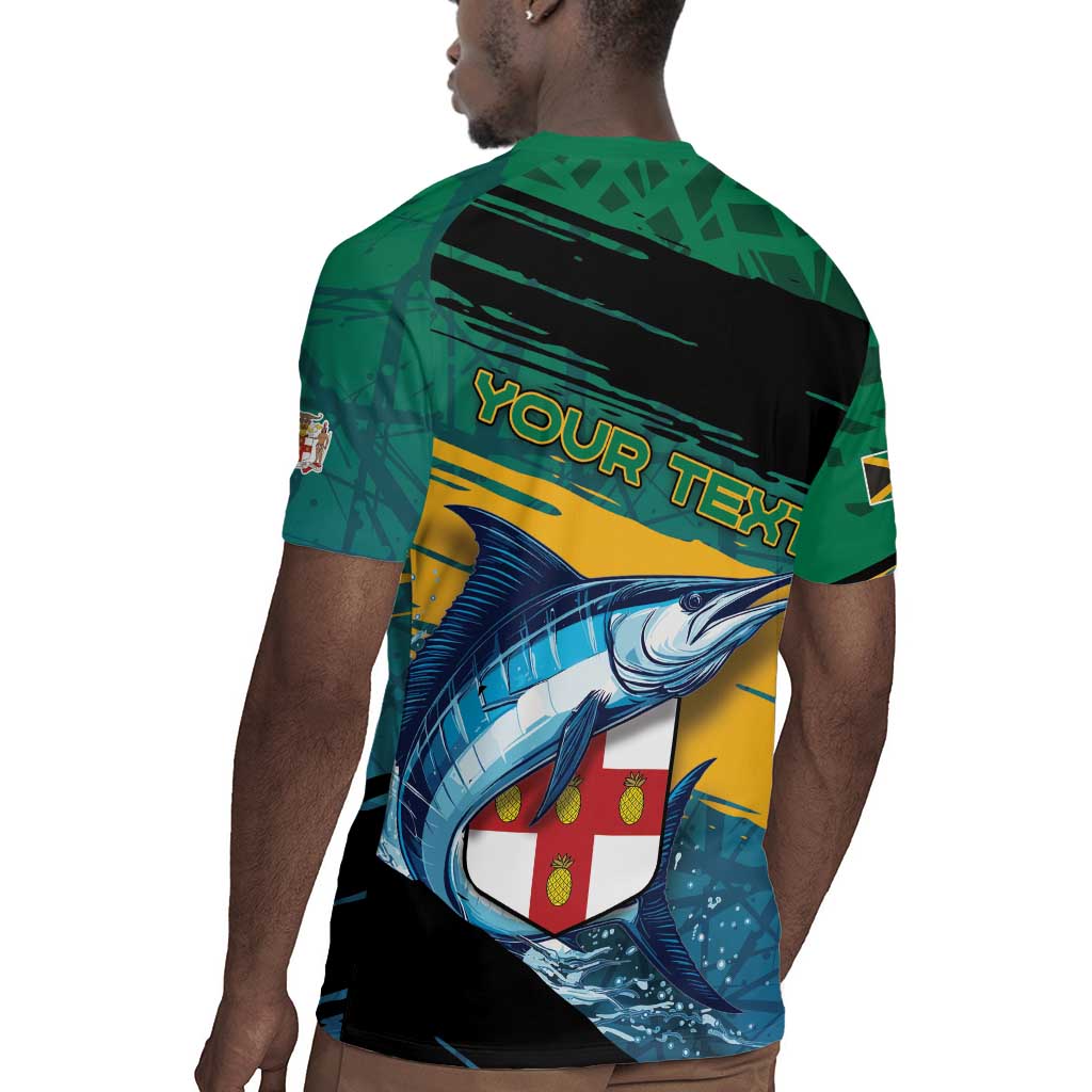 Personalized Afro-Jamaicans Fishing Rugby Jersey Blue Marlin Fish