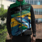 Personalized Afro-Jamaicans Fishing Sleeveless Puffer Jacket Blue Marlin Fish