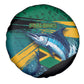 Afro-Jamaicans Fishing Spare Tire Cover Blue Marlin Fish