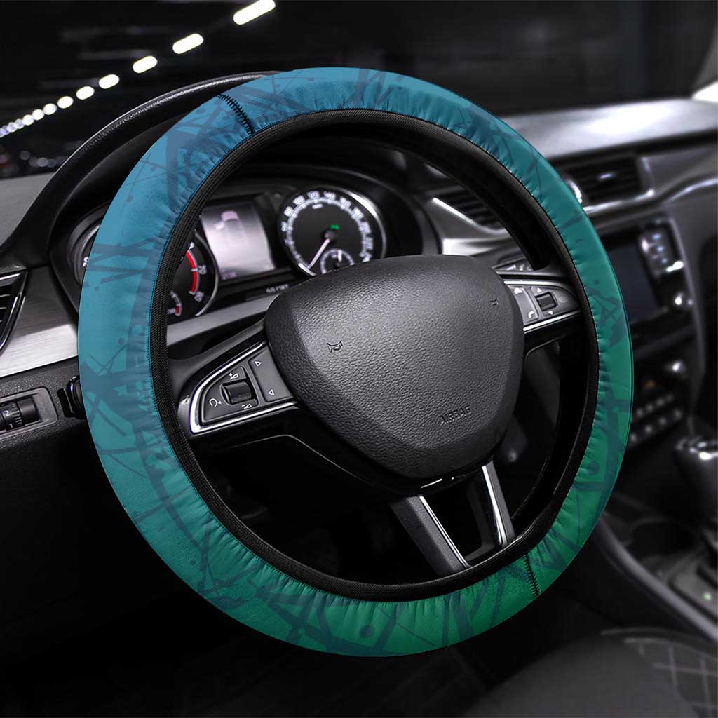 Afro-Jamaicans Fishing Steering Wheel Cover Blue Marlin Fish