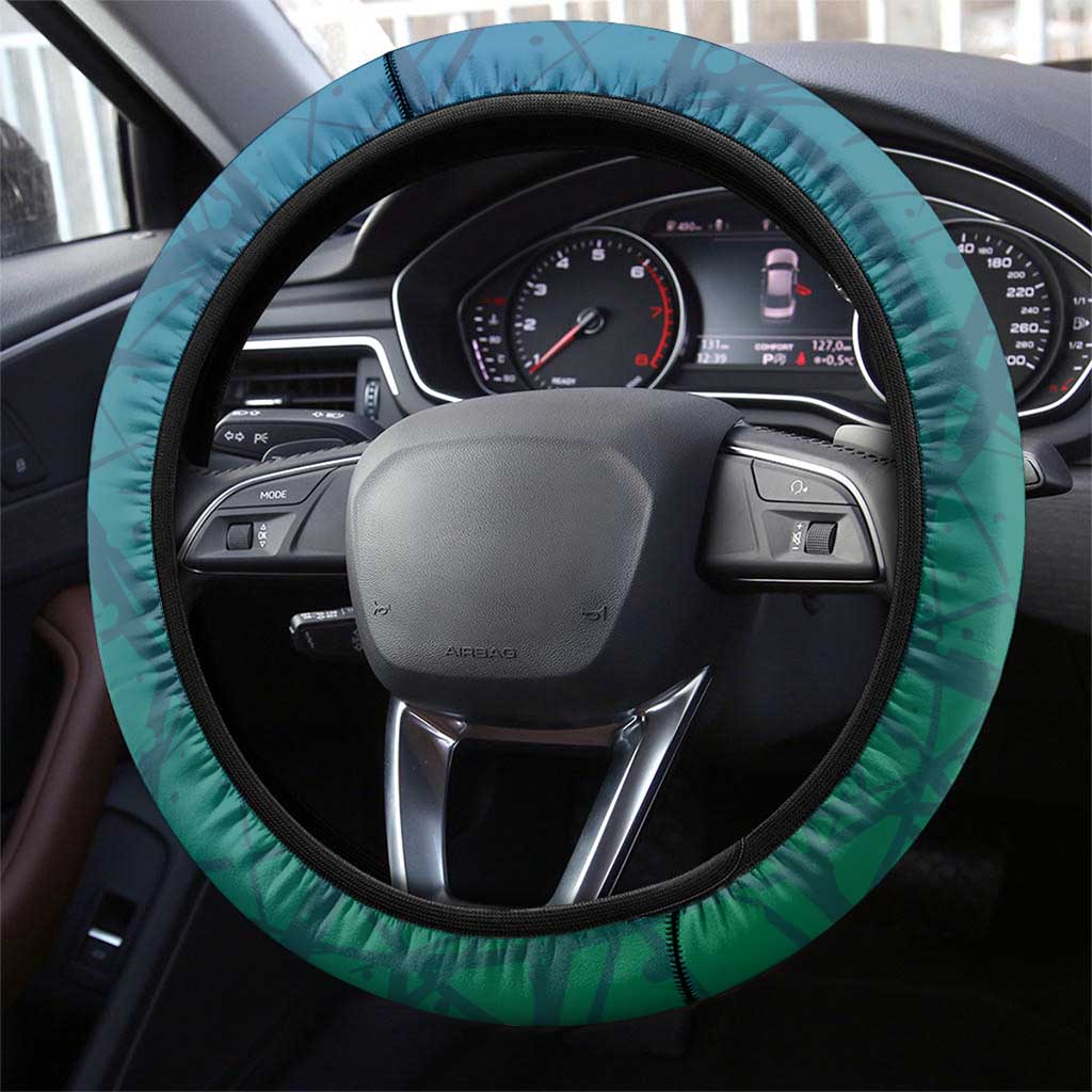 Afro-Jamaicans Fishing Steering Wheel Cover Blue Marlin Fish