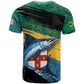 Personalized Afro-Jamaicans Fishing T shirt Blue Marlin Fish