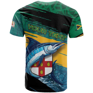 Personalized Afro-Jamaicans Fishing T shirt Blue Marlin Fish