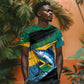 Personalized Afro-Jamaicans Fishing T shirt Blue Marlin Fish