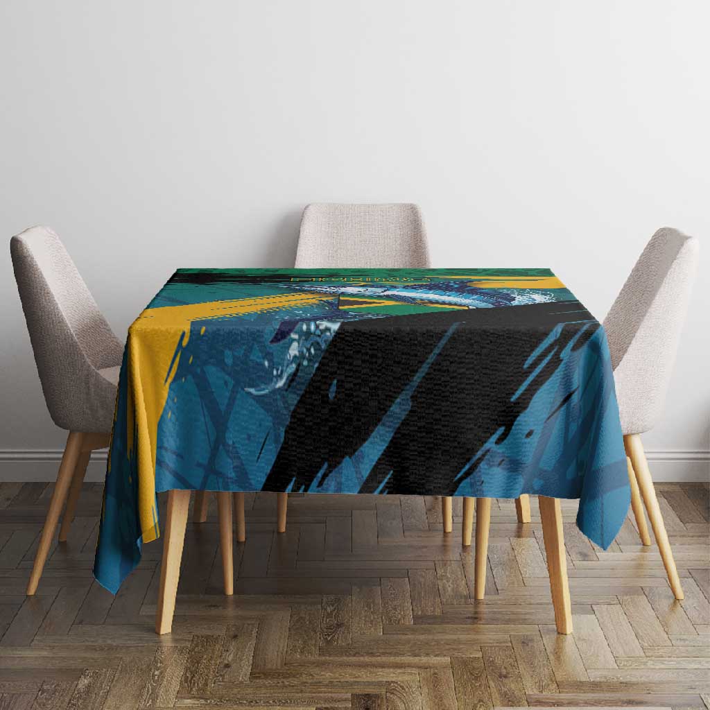 Afro-Jamaicans Fishing Tablecloth Blue Marlin Fish