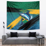 Afro-Jamaicans Fishing Tapestry Blue Marlin Fish