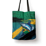 Afro-Jamaicans Fishing Tote Bag Blue Marlin Fish