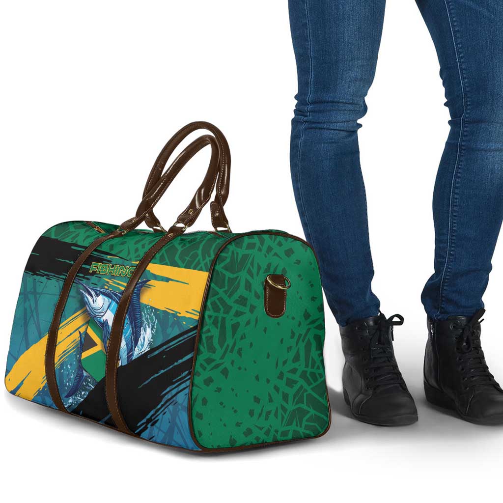 Afro-Jamaicans Fishing Travel Bag Blue Marlin Fish