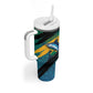 Personalized Afro-Jamaicans Fishing Tumbler With Handle Blue Marlin Fish