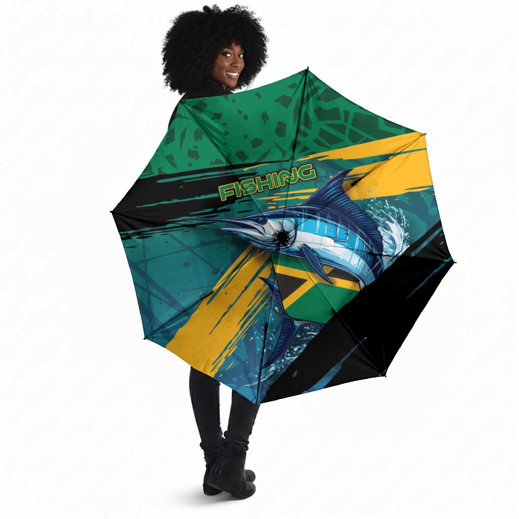 Afro-Jamaicans Fishing Umbrella Blue Marlin Fish