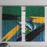 Afro-Jamaicans Fishing Window Curtain Blue Marlin Fish