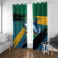 Afro-Jamaicans Fishing Window Curtain Blue Marlin Fish