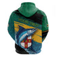 Personalized Afro-Jamaicans Fishing Zip Hoodie Blue Marlin Fish