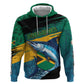 Personalized Afro-Jamaicans Fishing Zip Hoodie Blue Marlin Fish