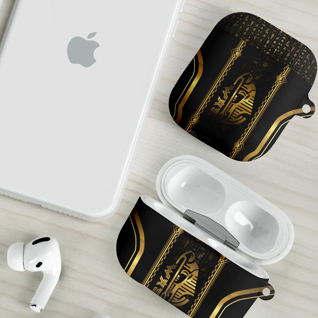 Egypt Was Sceptre AirPods Case Gold Pharaoh Patterns