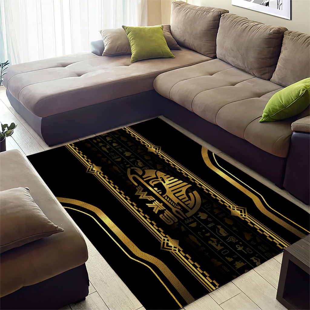 Egypt Was Sceptre Area Rug Gold Pharaoh Patterns