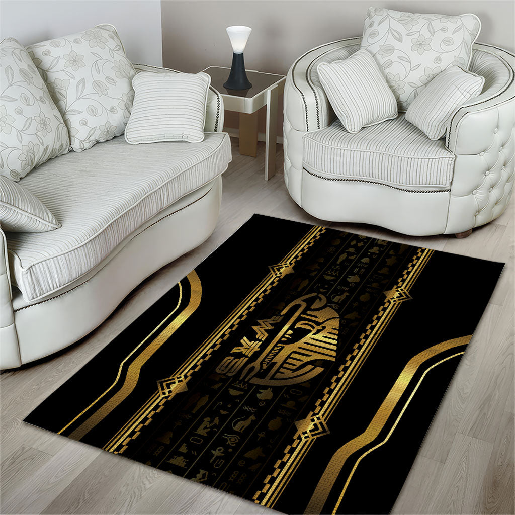 Egypt Was Sceptre Area Rug Gold Pharaoh Patterns