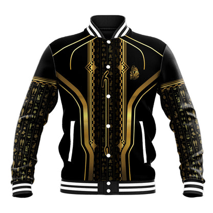 Personalized Egypt Was Sceptre Baseball Jacket Gold Pharaoh Patterns