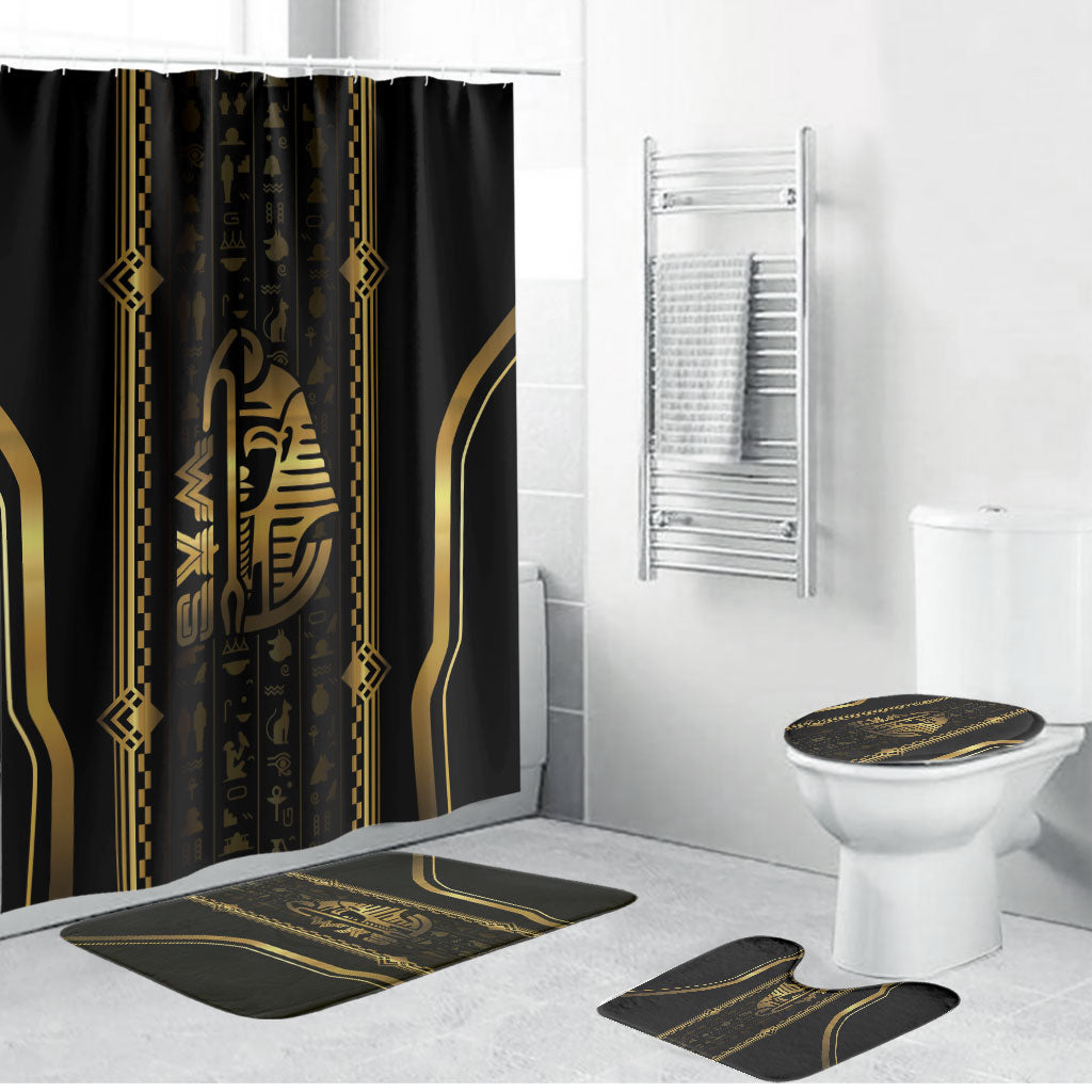 Egypt Was Sceptre Bathroom Set Gold Pharaoh Patterns