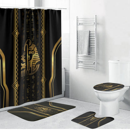 Egypt Was Sceptre Bathroom Set Gold Pharaoh Patterns