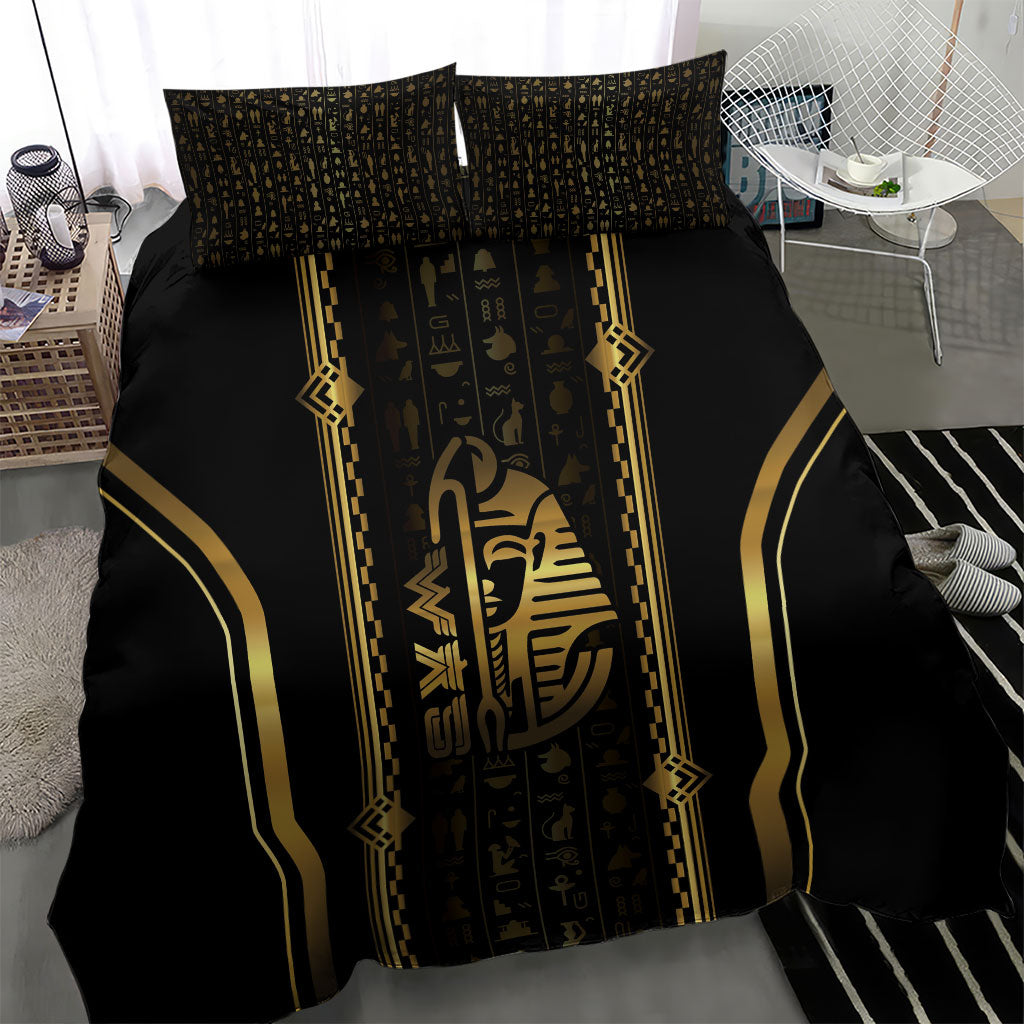 Egypt Was Sceptre Bedding Set Gold Pharaoh Patterns