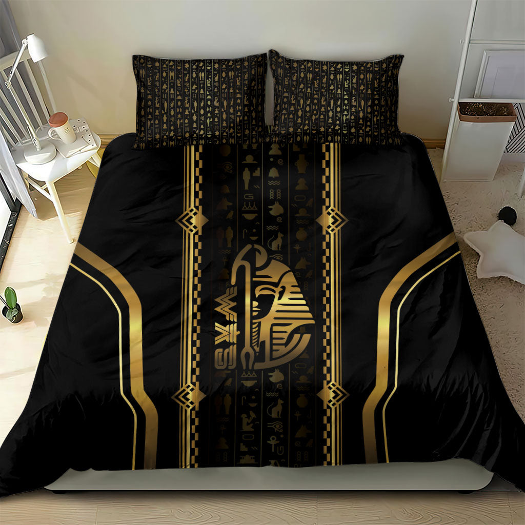 Egypt Was Sceptre Bedding Set Gold Pharaoh Patterns