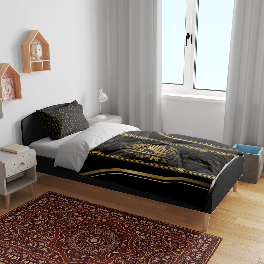 Egypt Was Sceptre Bedding Set Gold Pharaoh Patterns