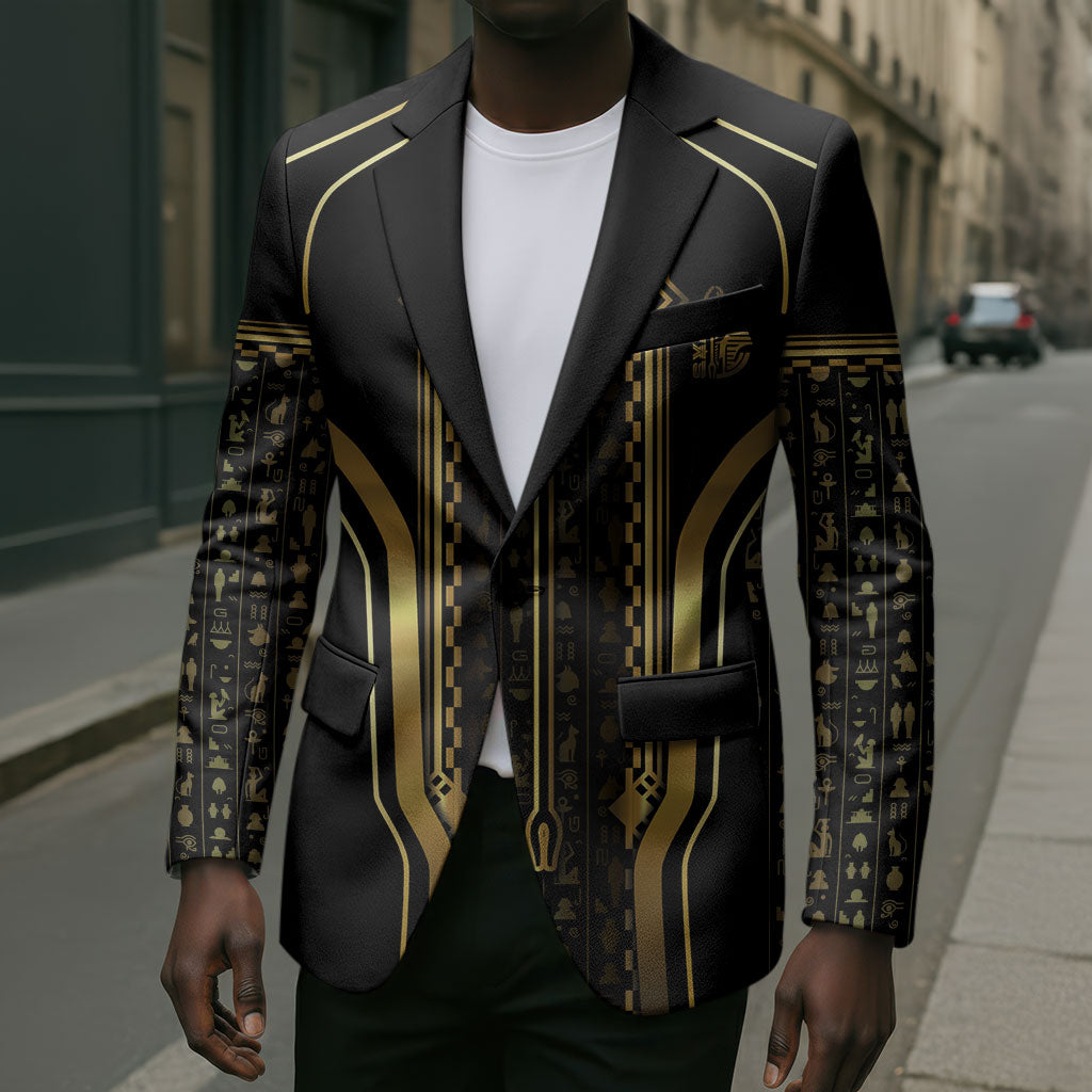 Personalized Egypt Was Sceptre Blazer Gold Pharaoh Patterns