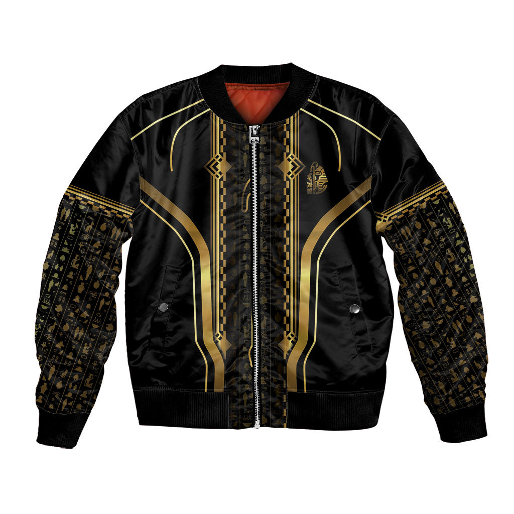 Personalized Egypt Was Sceptre Bomber Jacket Gold Pharaoh Patterns