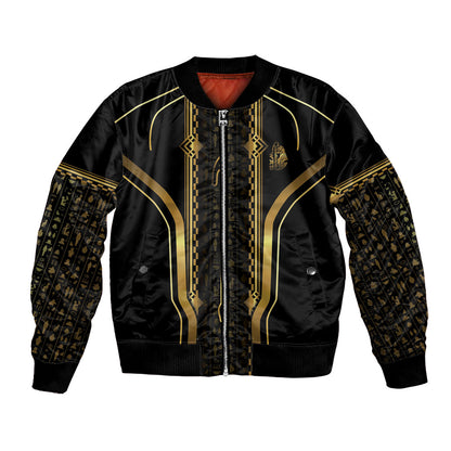 Personalized Egypt Was Sceptre Bomber Jacket Gold Pharaoh Patterns