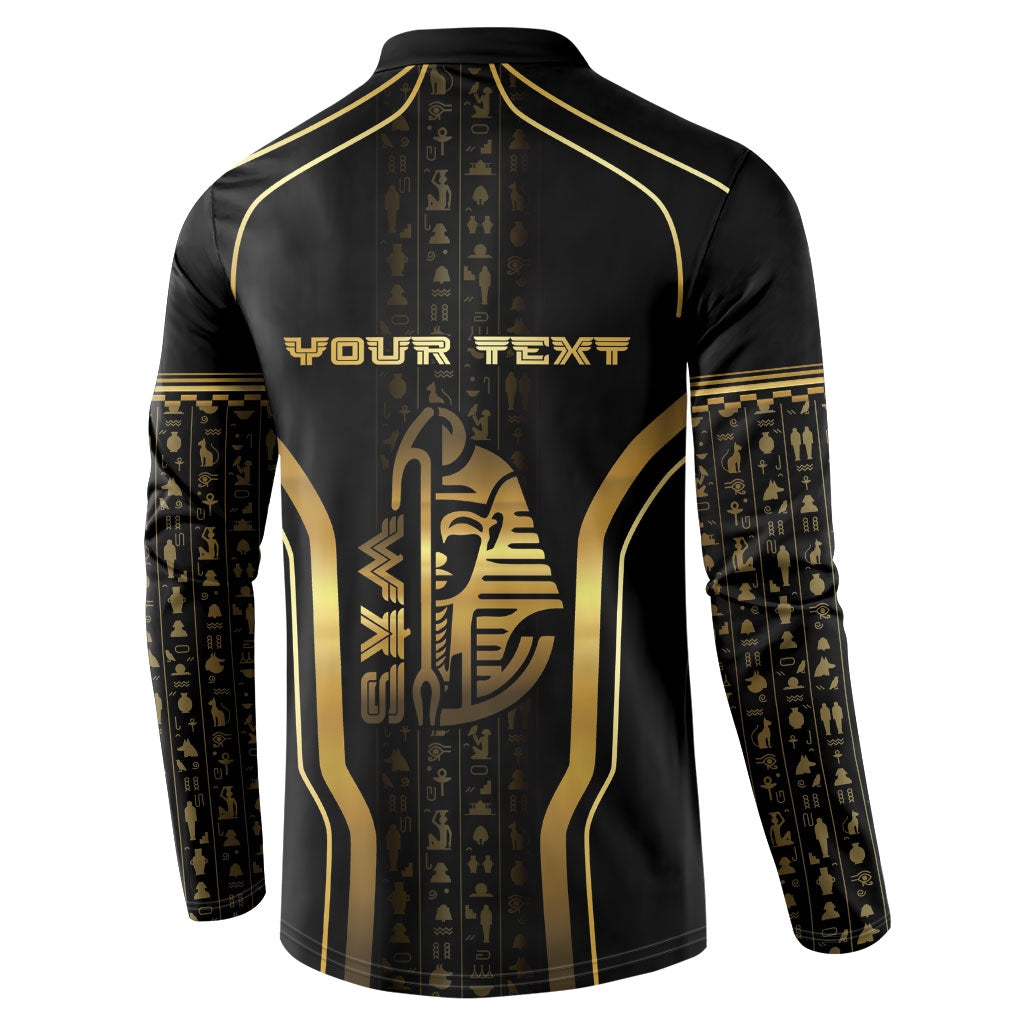 Personalized Egypt Was Sceptre Button Sweatshirt Gold Pharaoh Patterns