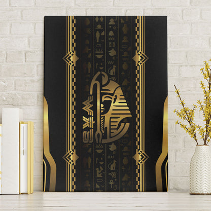 Egypt Was Sceptre Canvas Wall Art Gold Pharaoh Patterns
