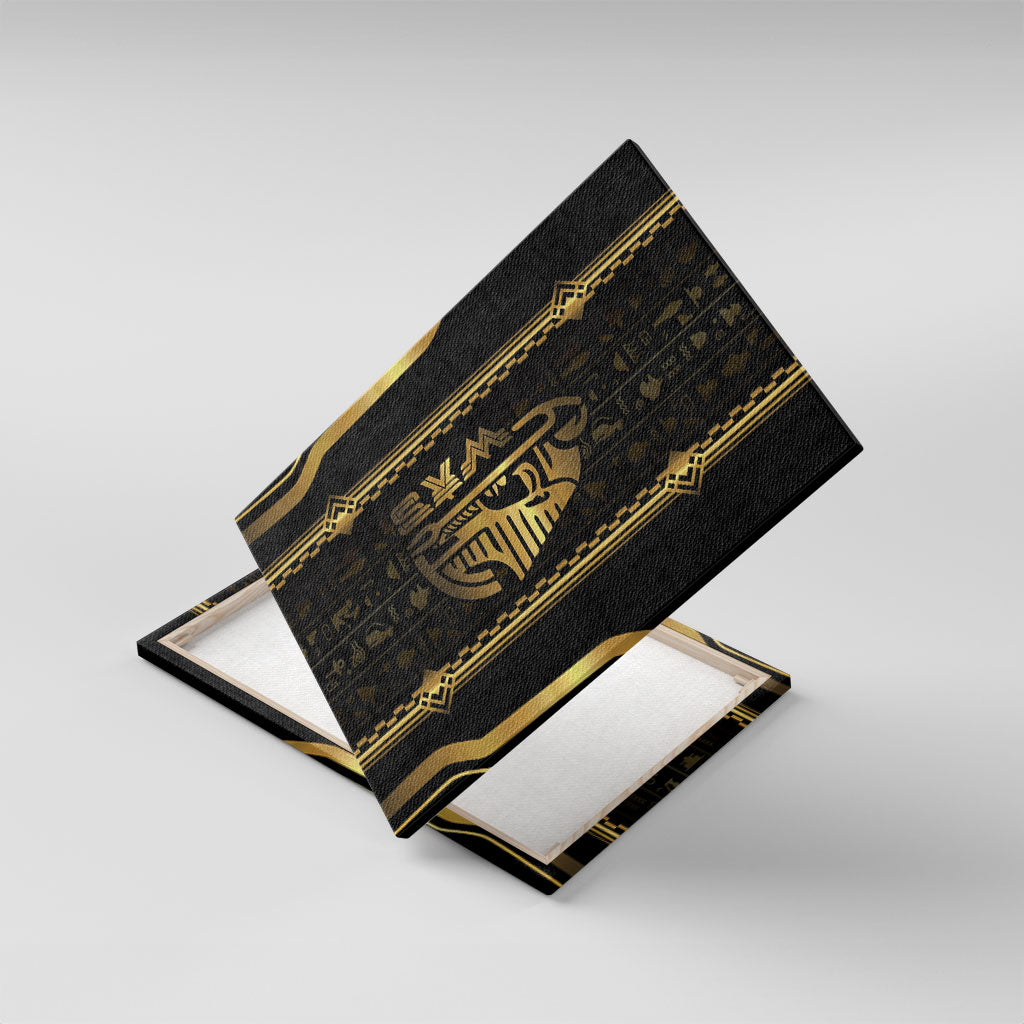 Egypt Was Sceptre Canvas Wall Art Gold Pharaoh Patterns
