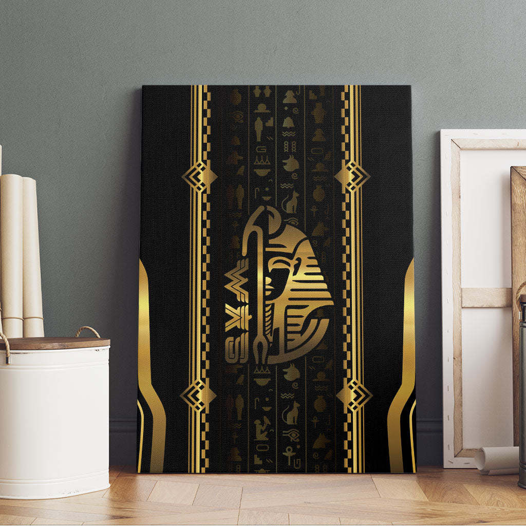 Egypt Was Sceptre Canvas Wall Art Gold Pharaoh Patterns